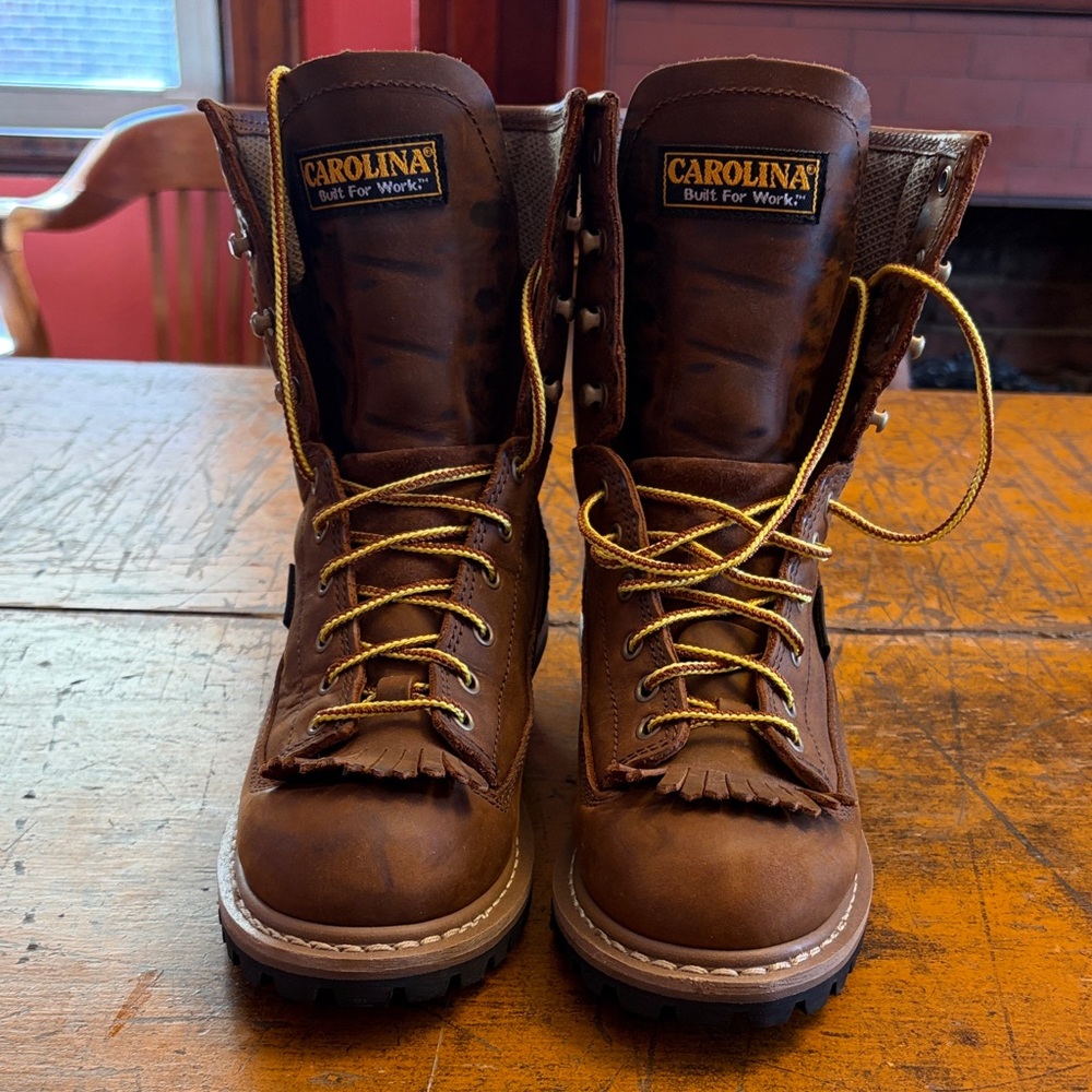 Carolina Men's Sturdy Brown Leather Work Boots